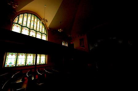 South Window with Mezzanine and Organ (dark)