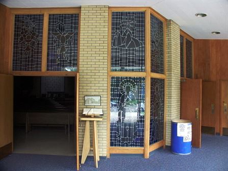 Entry with Eight Stained Glass Panels