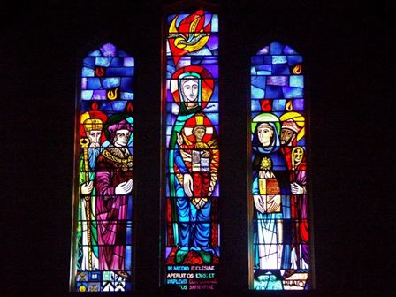 Pentecostal Window with Six Figures