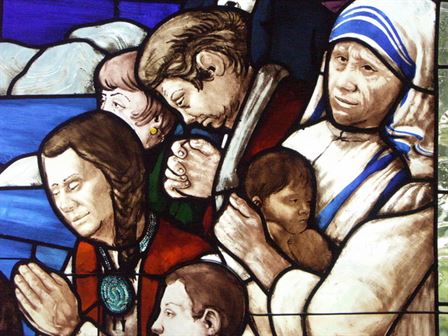 Mother Theresa with Five People (detail)