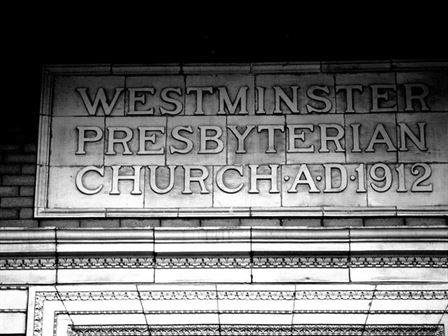 Original Westminster Presbyterian Nameplate