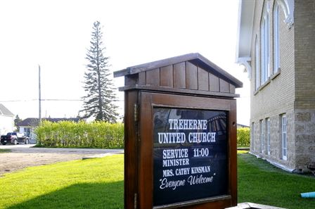 Treherne United Church Sign