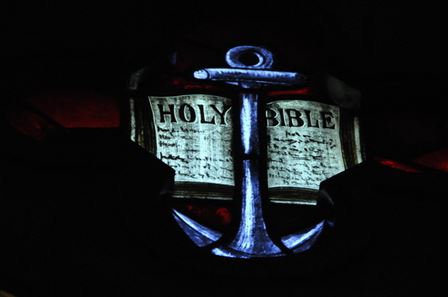 Anchor and Bible (detail)