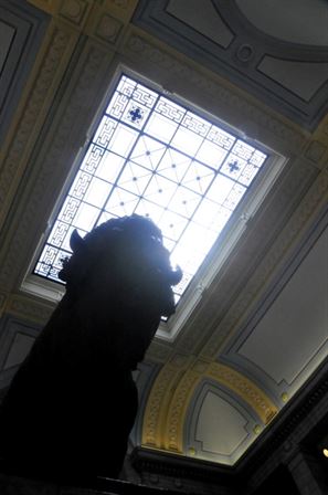 Bronze Bison with Grand Classical Skylight