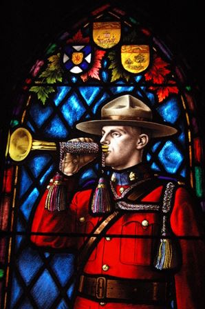 Maritimes Provinces Crests and Mountie (detail)