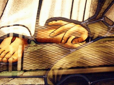 A Hand on Christ's Foot (detail)