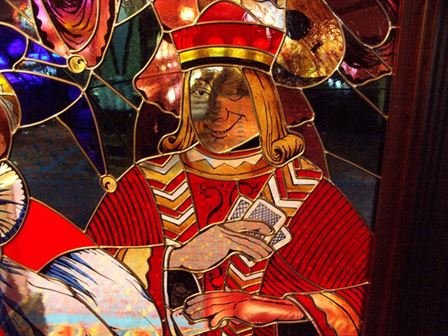 Winking King with Slot Machine Lights (detail)