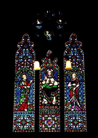 West Window: Christ Enthroned, with Peter and Paul